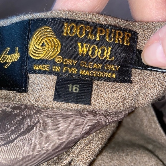 GIORGIO Sant’Angelo wool slack are Made in Macedonia. Vintage classic trousers. - Picture 4 of 8